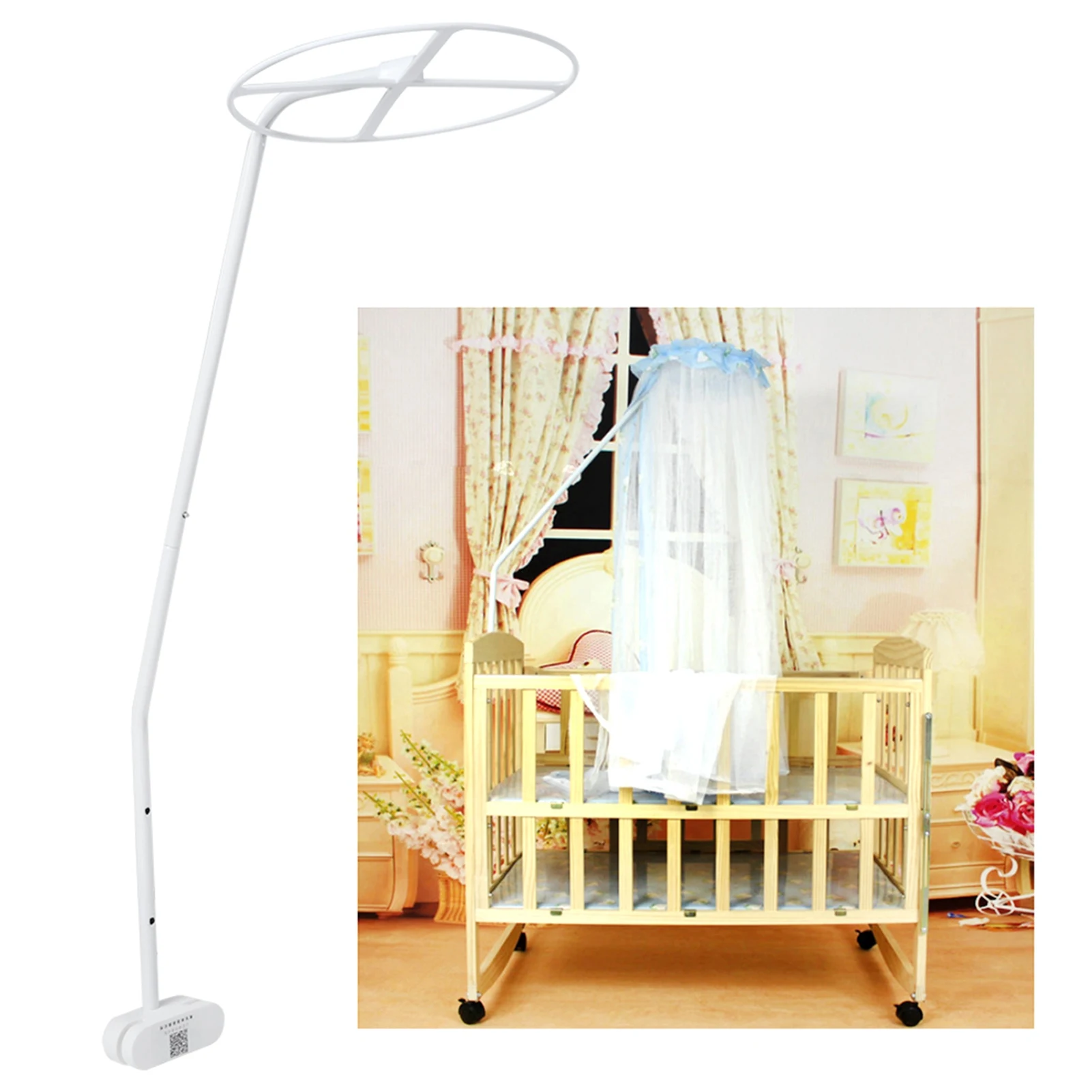 Clip-On Mosquito Net Holder Mosquito Net Stand Holder Set Adjustable Clip-On Crib Canopy Holder Rack Mosquito Net Accessories