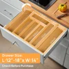 Expandable Bamboo Kitchen Drawer Organizer – Adjustable Cutlery Tray for Utensils, Silverware, and Flatware – 5 to 7 Slots 3