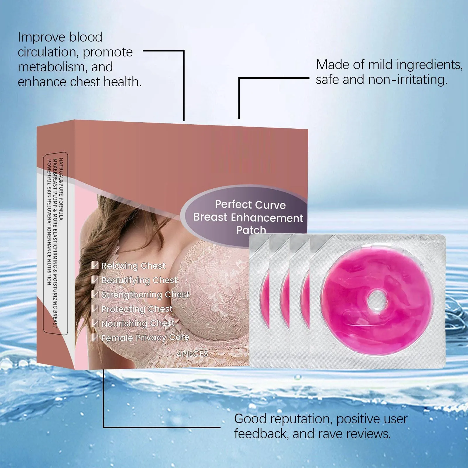 Breast Enlargement Patch Breast Enlargement Patch Keratopeptide Protein Patch Breast Enlargement Firming Pad Promotes Firming Enhancement Patch
