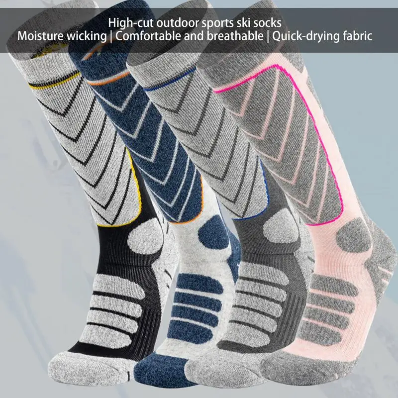 

1 Pair Cotton Ski Hiking Socks Men Women Winter Outdoor Sports Mountaineering Thermal Socks Thicken Breathable one size