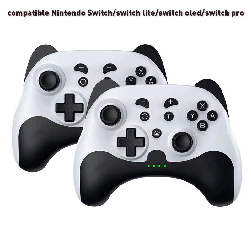 DATA FROG Kawaii Wireless Gamepad Compatible Nintendo Switch Console Turbo Game Controller with Headphone jack for Switch Lite 