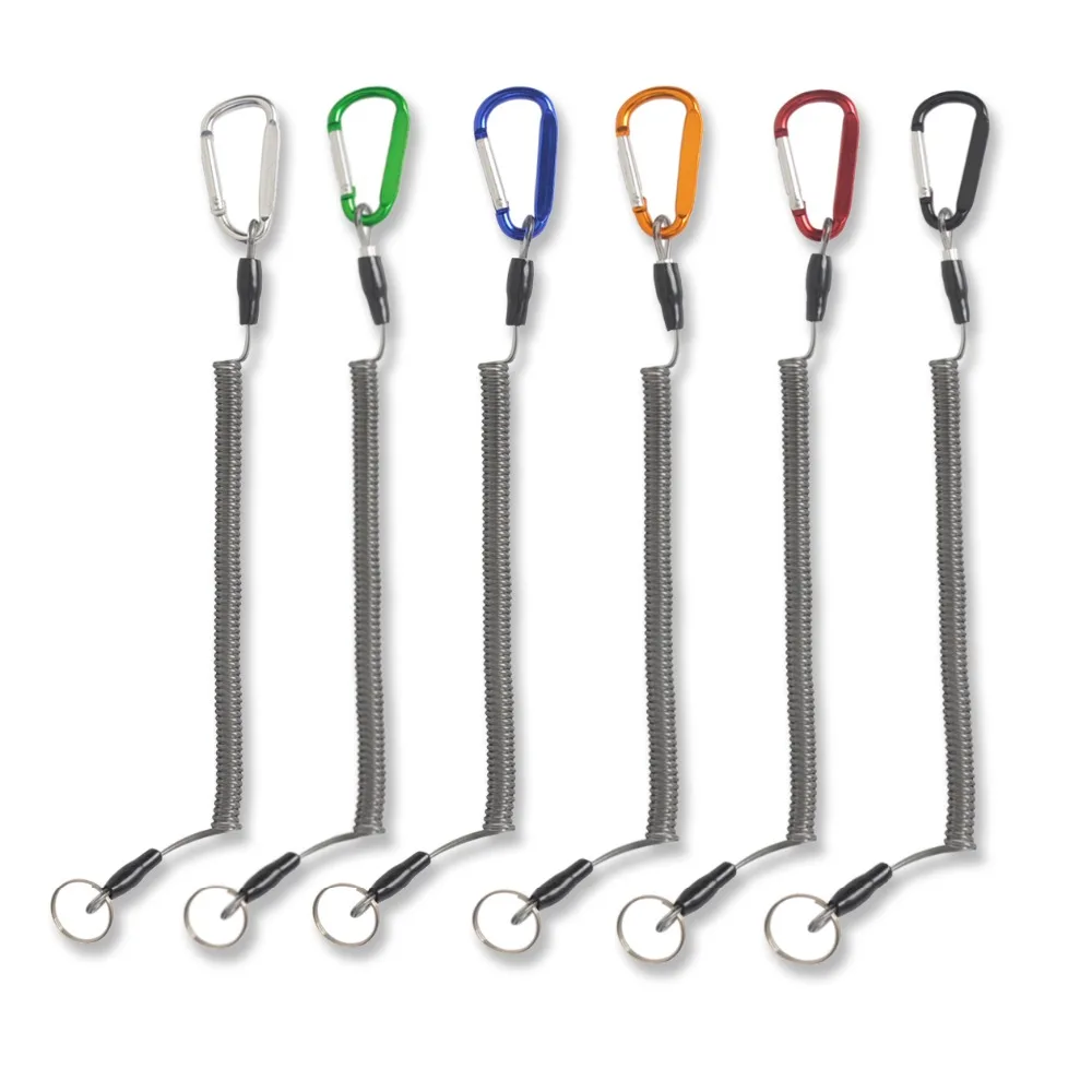 

6 Pieces Fishing Telescopic Lanyard Rowing Boat Multi-color Rope Kayak Camping Safety Gear Lip Grip Fishing Tool Accessories