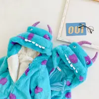 Newborn baby romper Sullivan monster cartoon shooting suit children thick autumn winter clothes cute animal pajamas Monsters Inc