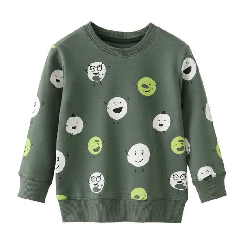 

Boy'S Hoody Knitted Terry Cotton Long Sleeve Cartoon Sweater New Boys Autumn Clothing European And American Style Children'S Clo