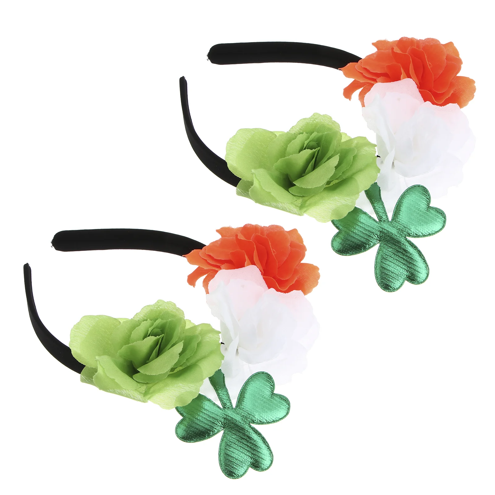 2pcs Lucky Hairbands Rose Hair Hoops Girls Hair Accessories Headdress for Festival St Patrick Day Party