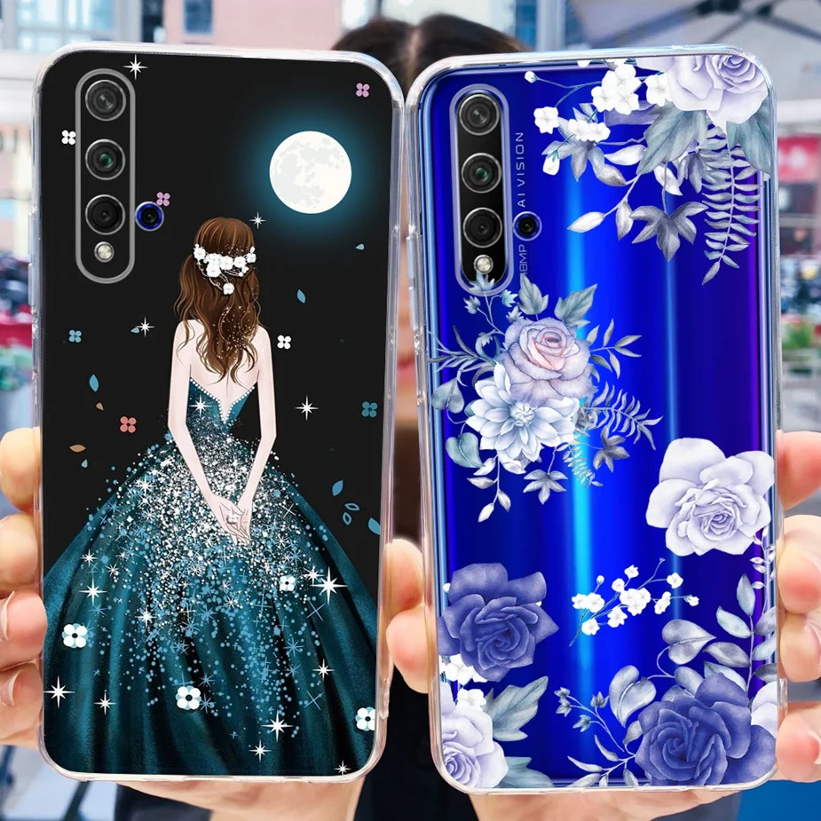 Stylish Painted Clear Silicone Phone Case Cover - Soft s Design
