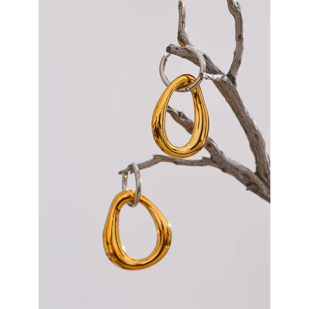 Yhpup Stainless Steel Drop Earrings Women