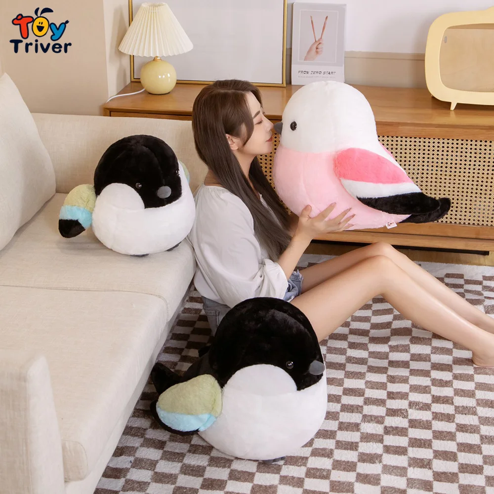

Kawaii Fat Titmouse Java Sparrow Plush Toys Stuffed Animals Doll Birds Pillow Cushion Cute Kids Children Girls Gifts Room Decor