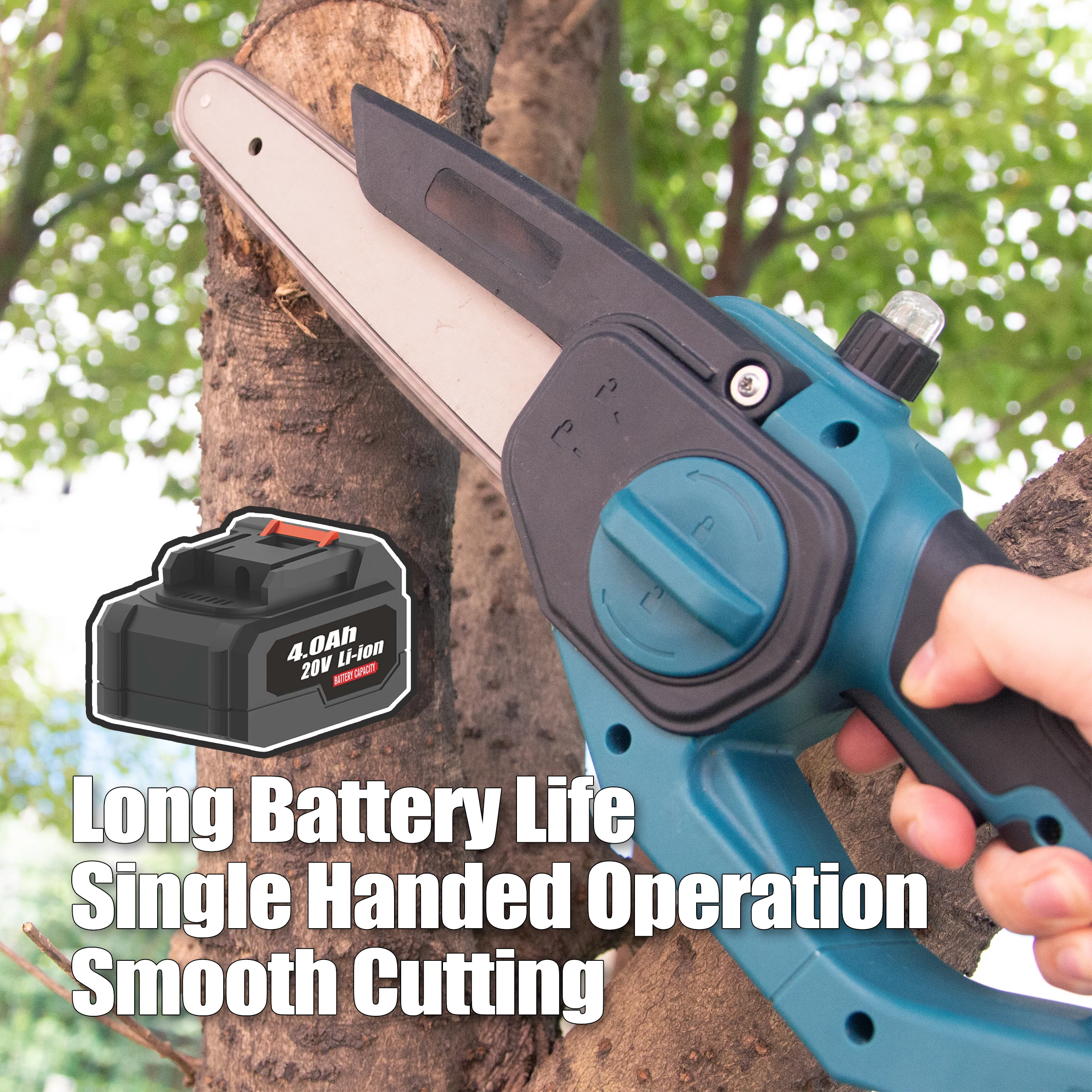 Factory-Sold Mini Chainsaw With 20V Battery Brushless Motor And Slip-free Handle For Tree Cutting And Gardens