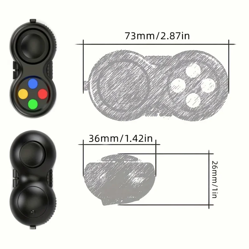 Stress Relief Handle 8 Functions Cube Decompress Toy Variety Gamepad Decompress Fidget Pad Relieve toys for kids fidget toy anti stress toy