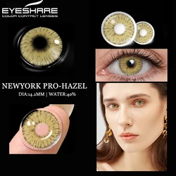 Vibrant Blue Cosplay Colored Contact Lenses for Eye Makeup and Halloween (NEWYORK-HAZEL)