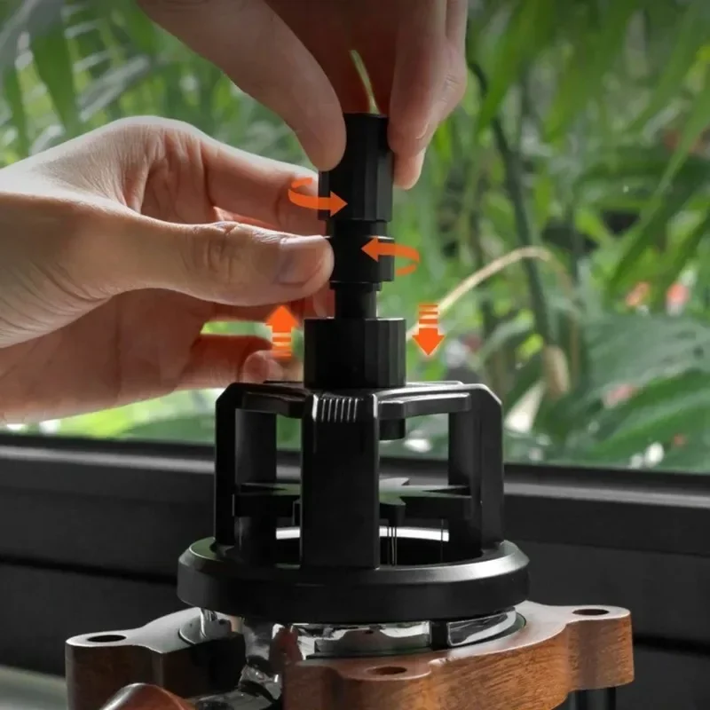 Rotary Needle Powder Distributor 51/53/58mm Magnetic Non-slip Coffee Tamper Needle Portable Espresso Hand Tampers Stirrer Cafe espresso tamper coffee distributor coffee stirrer espresso tools coffee tools