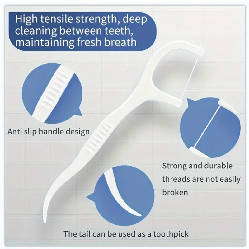 30/100/300/600PCS Floss Family Pack Ultra-fine Toothpick Disposable Flat Floss Portable Flossing Double Head Use Oral Hygiene disposable toothpick floss