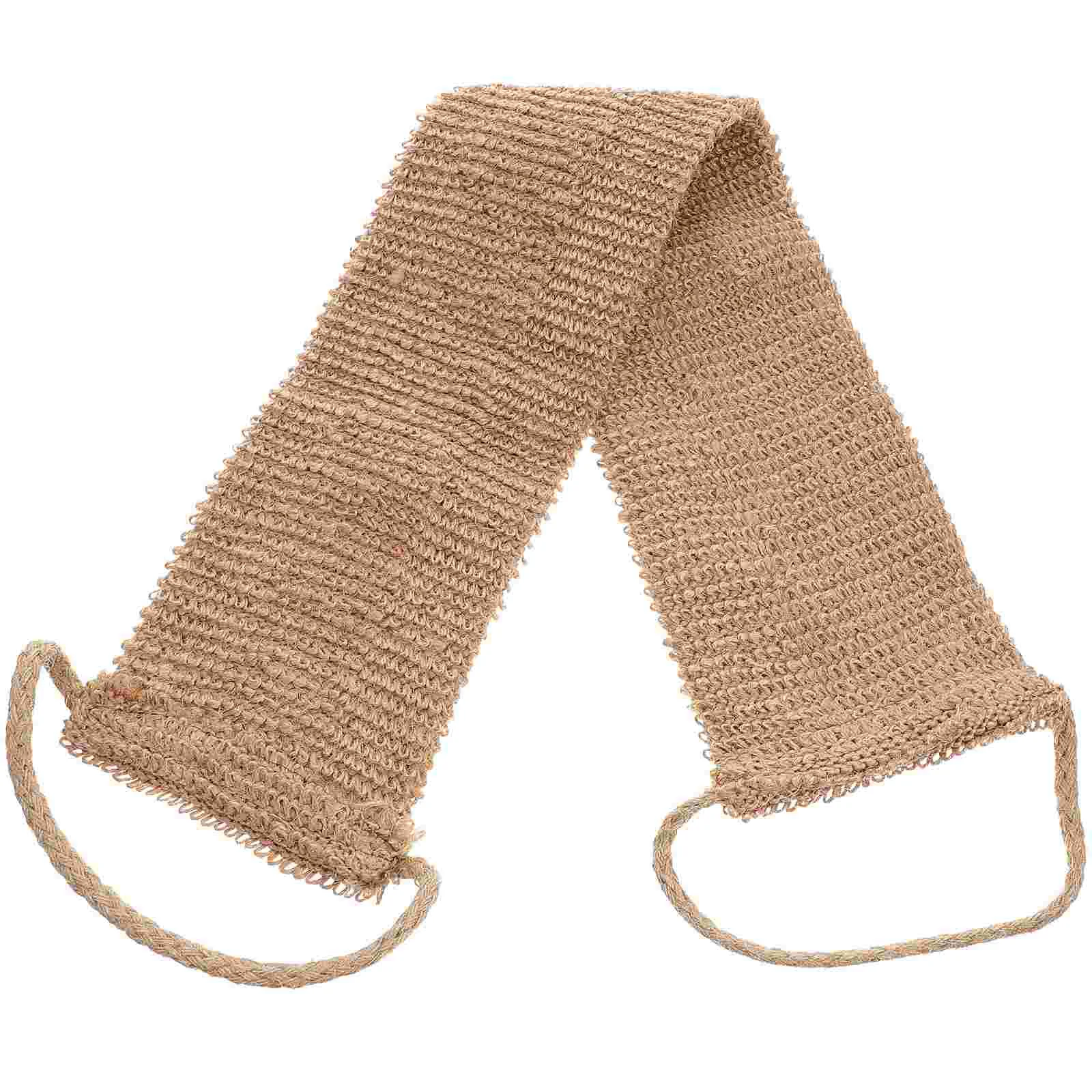 

1pc Linen Bath Towel Rub Back Rubbing Towel Scrubber Back Scrub Long Strip Shower Towel Random Style
