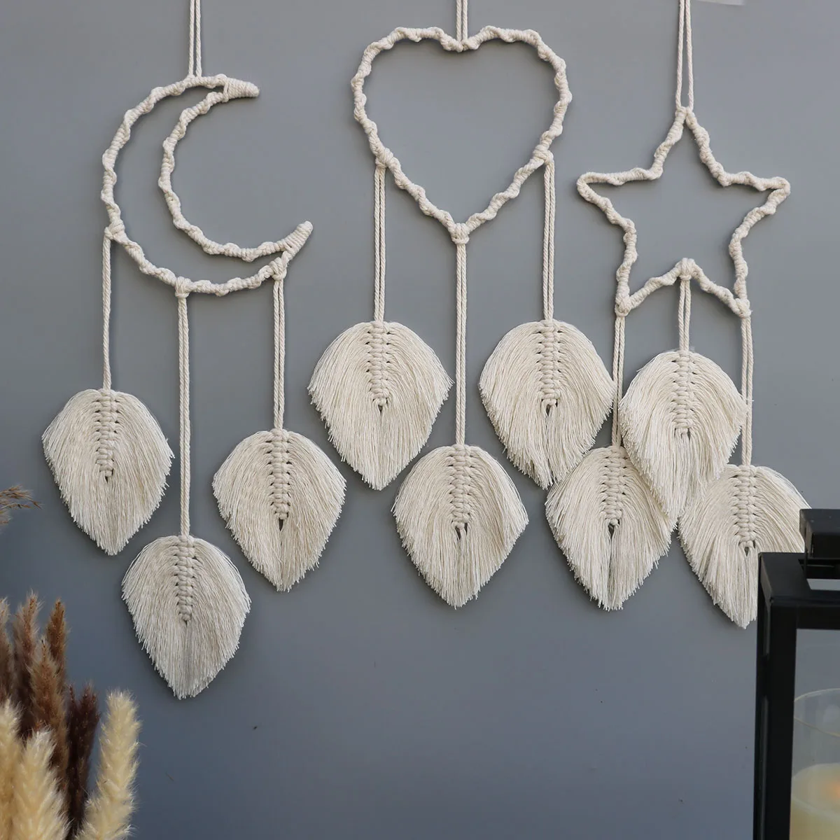 

Leaves Dream Catchers Boho Home Decor Macrame Dream Catchers Wall Hangings Moon Ramadan Baby Nordic Room Kids Nursery Ornament