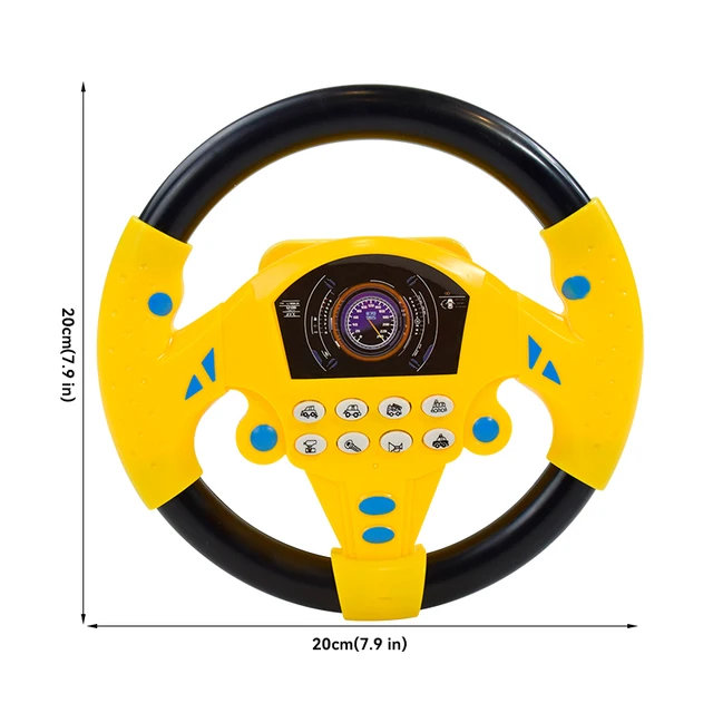 Juguete de volante de simulación eléctrica con sonido ligero para bebés y niños, copiloto educativo Musical, volante, juguetes vocales - Imagen 3