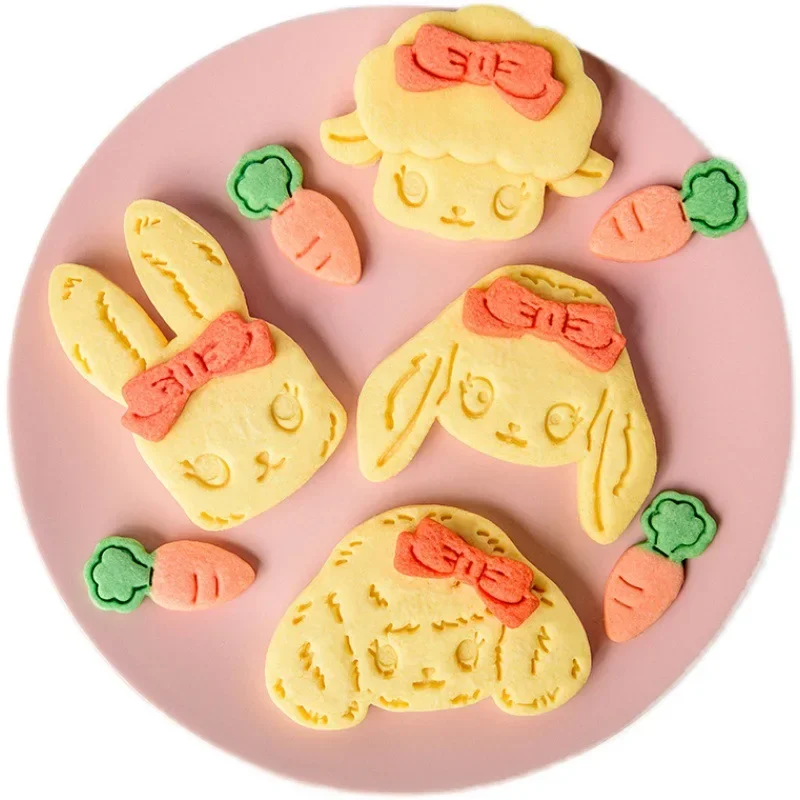 Cartoon Cat Puppy Cookie Cutter Fondant Sugar Crafts Biscuit Mold 3D Rabbit Small Animal Pastry Bakery Accessories Baking Tools cookie cutter baking mold cookie mould cookie printing mold fondant cutter baking decorating tools