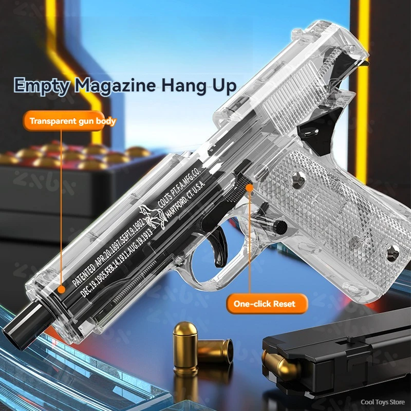 トイガン MGC TRANSPARENT MODEL GUN models no.2 Transparent Colt 1911 Toy Gun Pistol Model Shell Throwing
