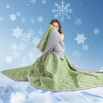 Ultra-Soft Summer Cooling Blanket - Lightweight, Breathable ,Easy Care Cooling Blanket for Hot Sleepers Cooling Pillows 4