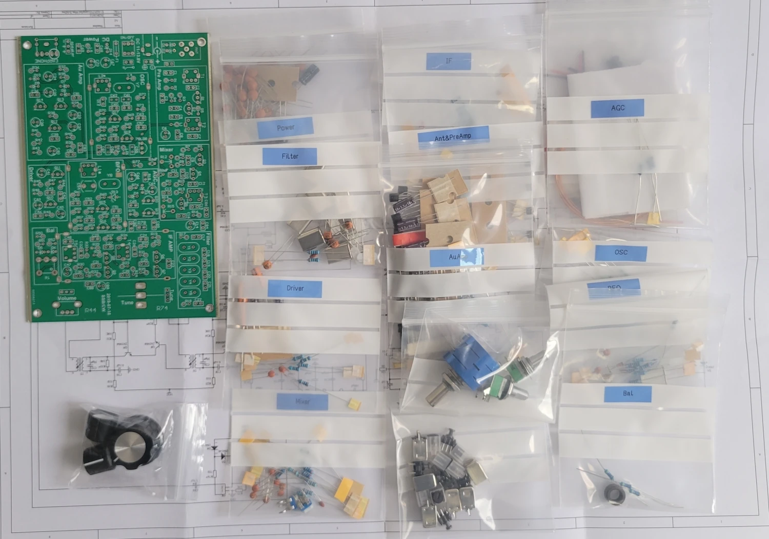 All Discrete Device 40M Band SSB CW Receiver DIY Kit For HAM RADIO Teaching 4