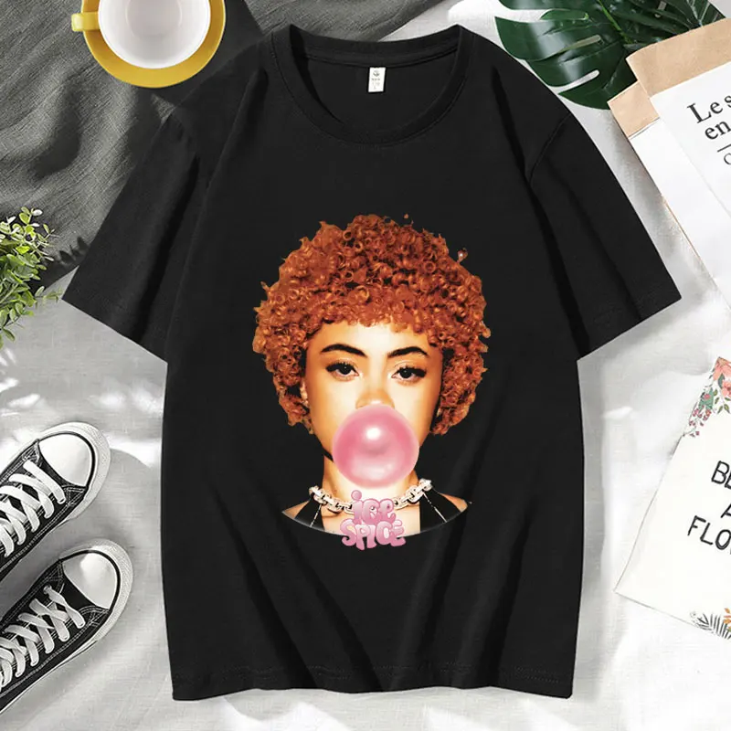 

Rapper Ice Spice Graphic T Shirt Men Women Hip Hop Vintage T-shirt Summer Casual Cotton Short Sleeve Fashion Oversized T-shirts