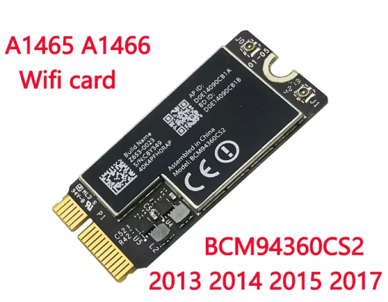 Оригинальная Беспроводная Bluetooth Wi-Fi карта для Macbook Air 11 A1465 13 A1466 BCM94360CS2 2013 2014 2015 2017 аккумулятор акб [battery] для apple macbook air 11 a1465 a1495 mid 2013 early 2014 early 2015 a1495