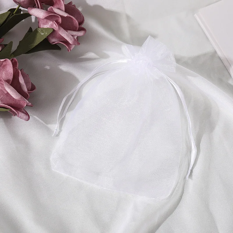 Organza 가방, 웨딩 파티 장식, 드로어블 백, 로고 선물 가방, Organza 가방, 웨딩 백, 100 개