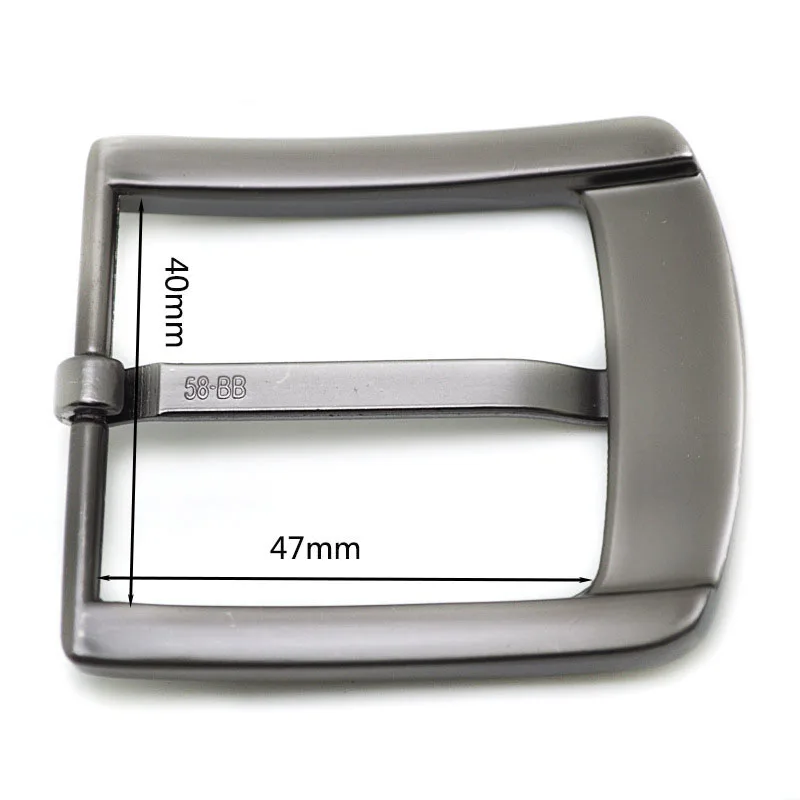 남성용 캐주얼 벨트 버클 엔드 바 힐 바 1 개, 40mm 아연 합금, 단일 핀 하프 버클, 가죽 공예 청바지 웨빙