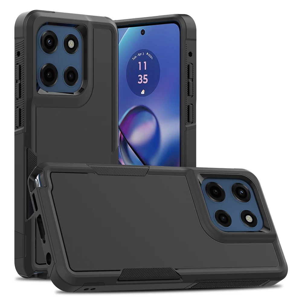 Durable Shockproof Phone Cover with Dual-Layer Protection - TPU/PC Hybrid Armor Shell