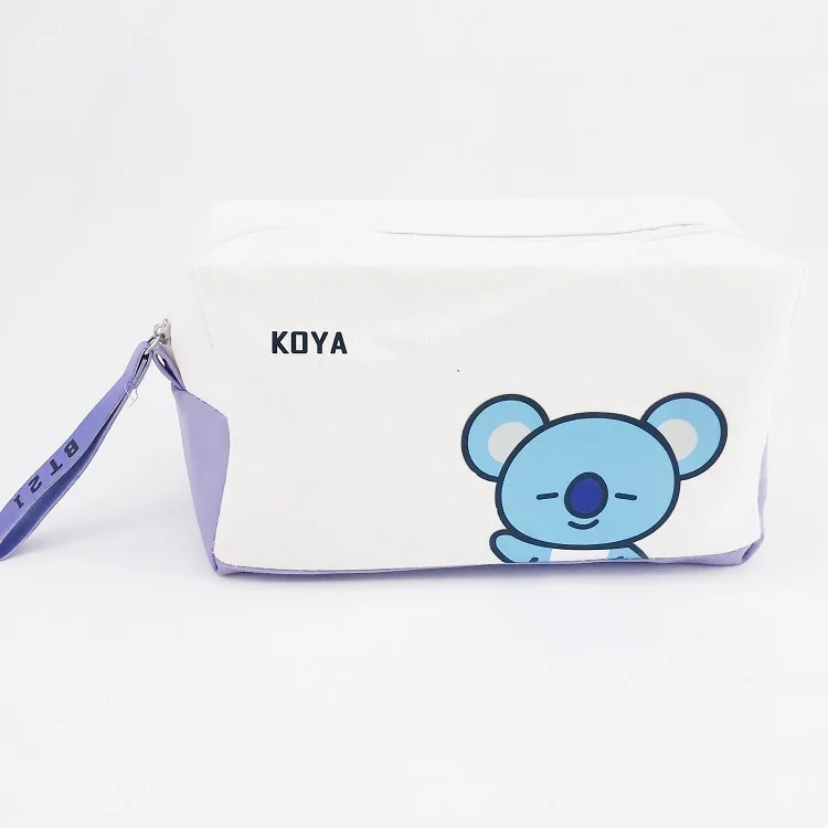 ตัวเลือกสินค้า กระเป๋าใส่เครื่องเขียนลายการ์ตูน BT21 น่ารัก
