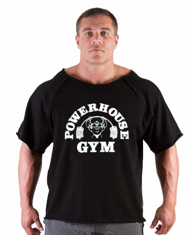 Men's T Shirts Fitness Men Bodybuilding  Shirt Batwing Sleeve Rag shirt Gym Fitness Muscle Running T shirt 2