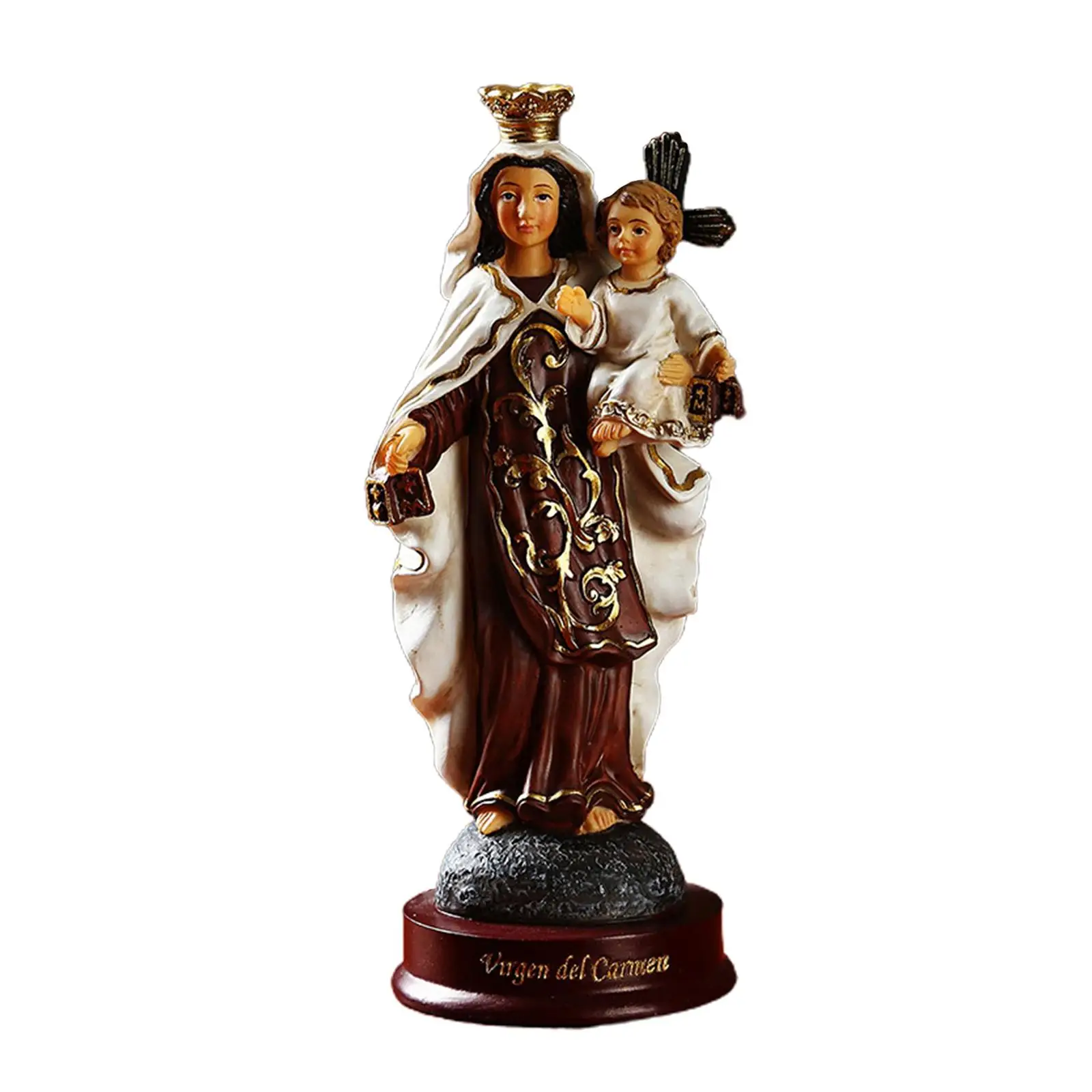 Religious Figurine Resin Virgin Mary Statue and Sculpture,Blessed Virgin Mary Statue,Our Lady of Lourdes Art Pieces Decoration
