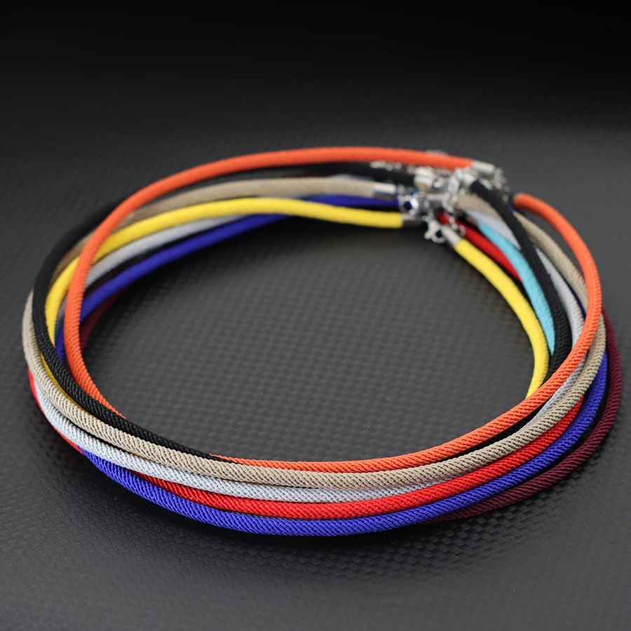Men Milan Rope Necklace 4mm Thread Outdoor Sports Accessory