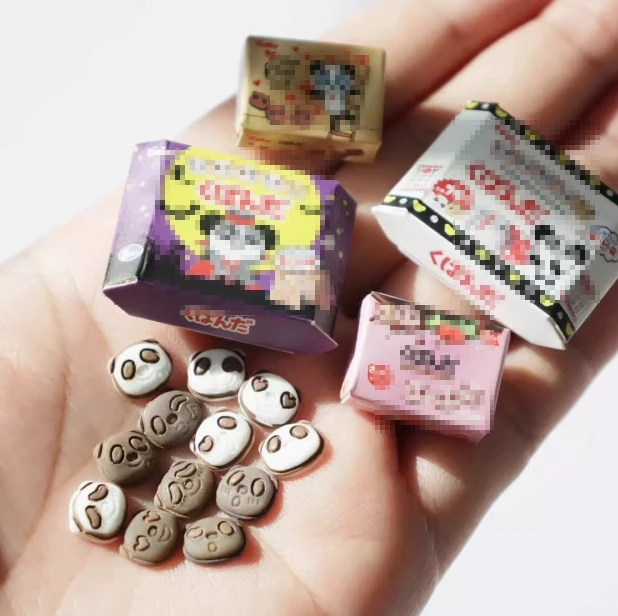 미니어처 음식 놀이 인형, 크림 브뤼레 미니 우유 요구르트 호손 칩 초콜릿 쿠키, DIY 미니어처 인형의 집 액세서리, 신제품