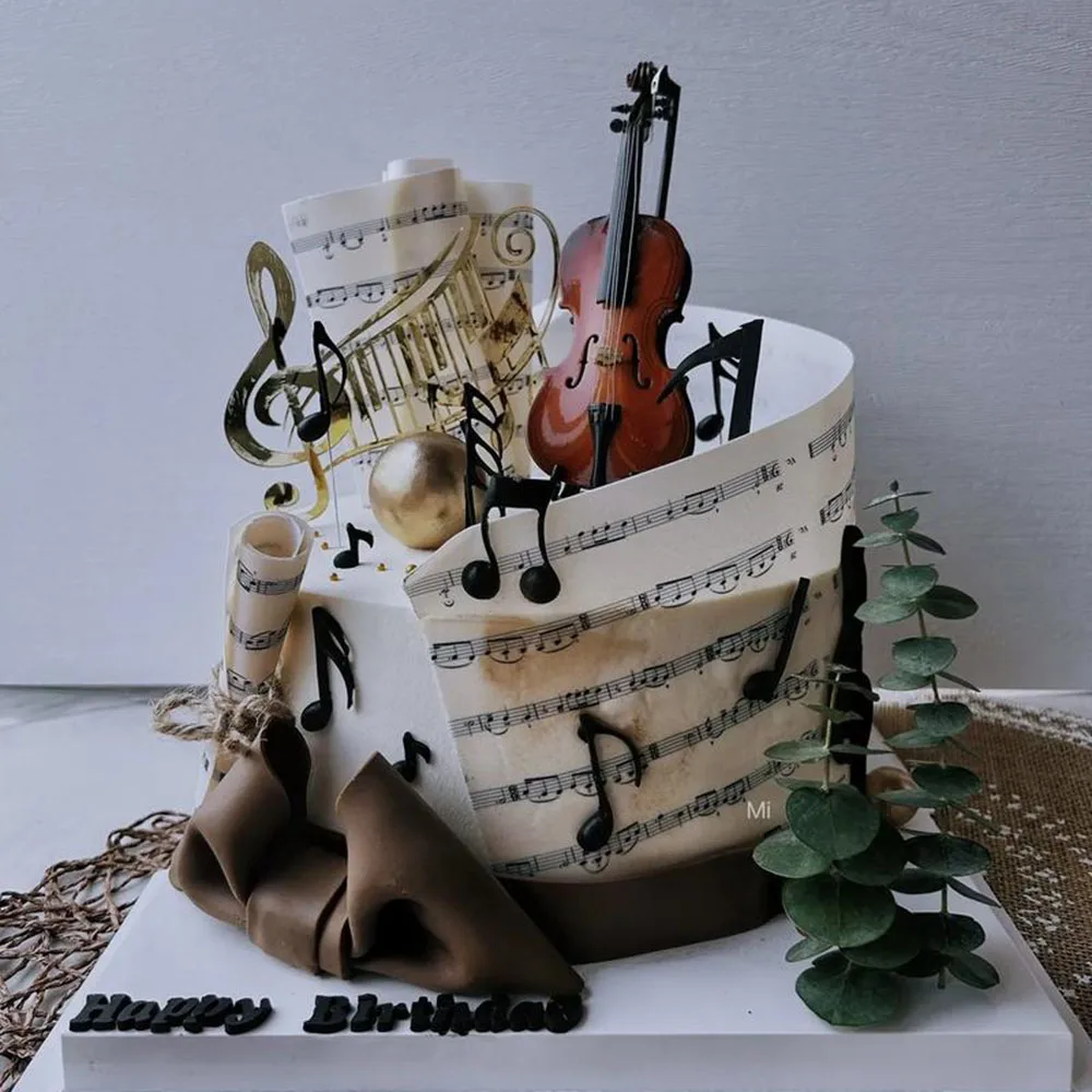 Music Party Decorations Birthday Party Supplies Cake Topper Cake Decorations Cake Toppers
