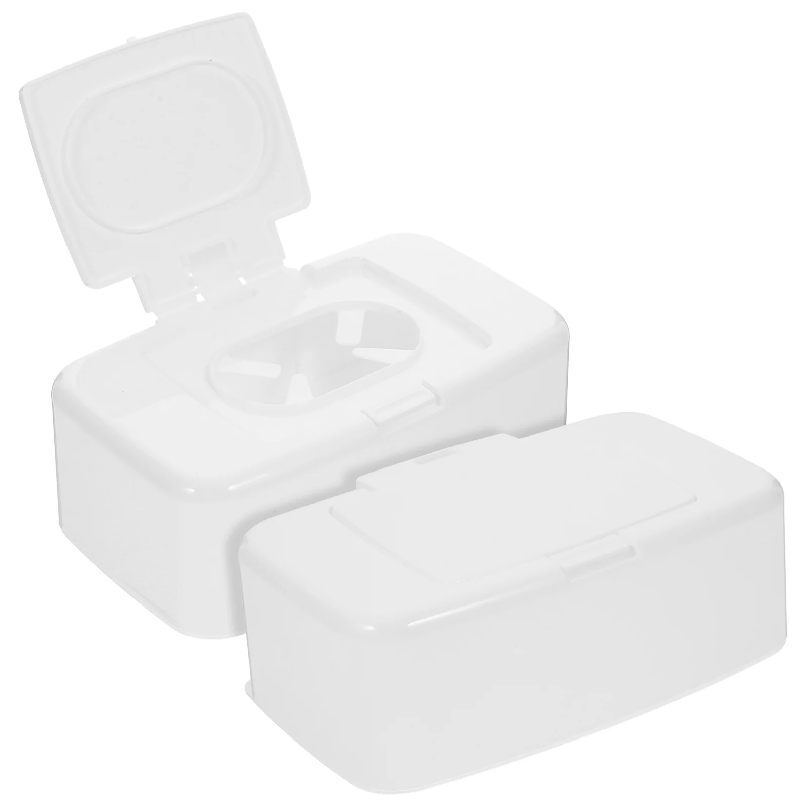 

2 Pcs Storage Box Container Lid Wipe Makeup Remover Wipes Containers Refillable Holder Pp for Bathroom Baby