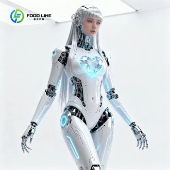 Robot di Servizio Personalizzati con Funzioni Interattive, Progettabili con Sistemi Funzionali Avanzati, Robot Umanoidi Femminili