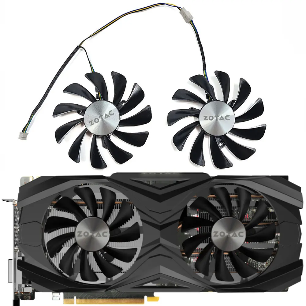 Ventilador de Refrigeração Gpu para Zotac Edição Amp Gaa8s2u Gtx 1070 1070ti 1080 1080ti 4pin Novo 95 mm