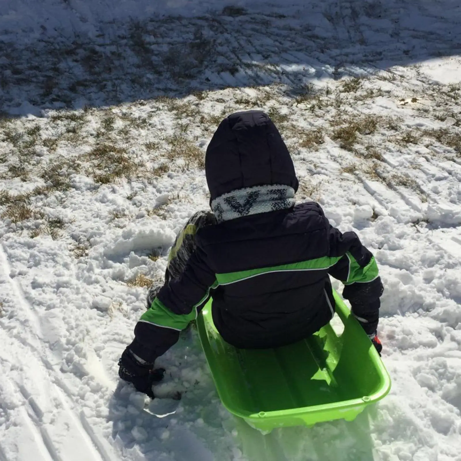 Plastic Snow Sled Sleigh Snow Speeder Sled With Pull Rope Toboggan Winter Sledge Kid Scooter For Winter Sport snow sledge snowboarding gear