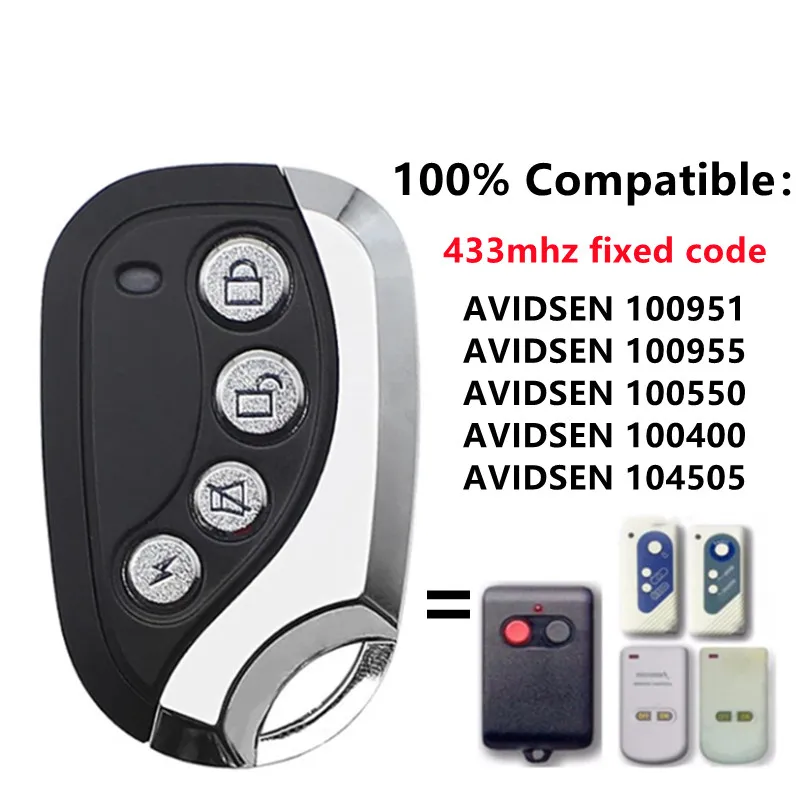 2023 New.100 % Clone Avidsen 104505 100400 100550 400600 433.92Mhz Telecomando Per Porta Del Garage Chiavi A Codice Fisso Duplicatore Portachiavi