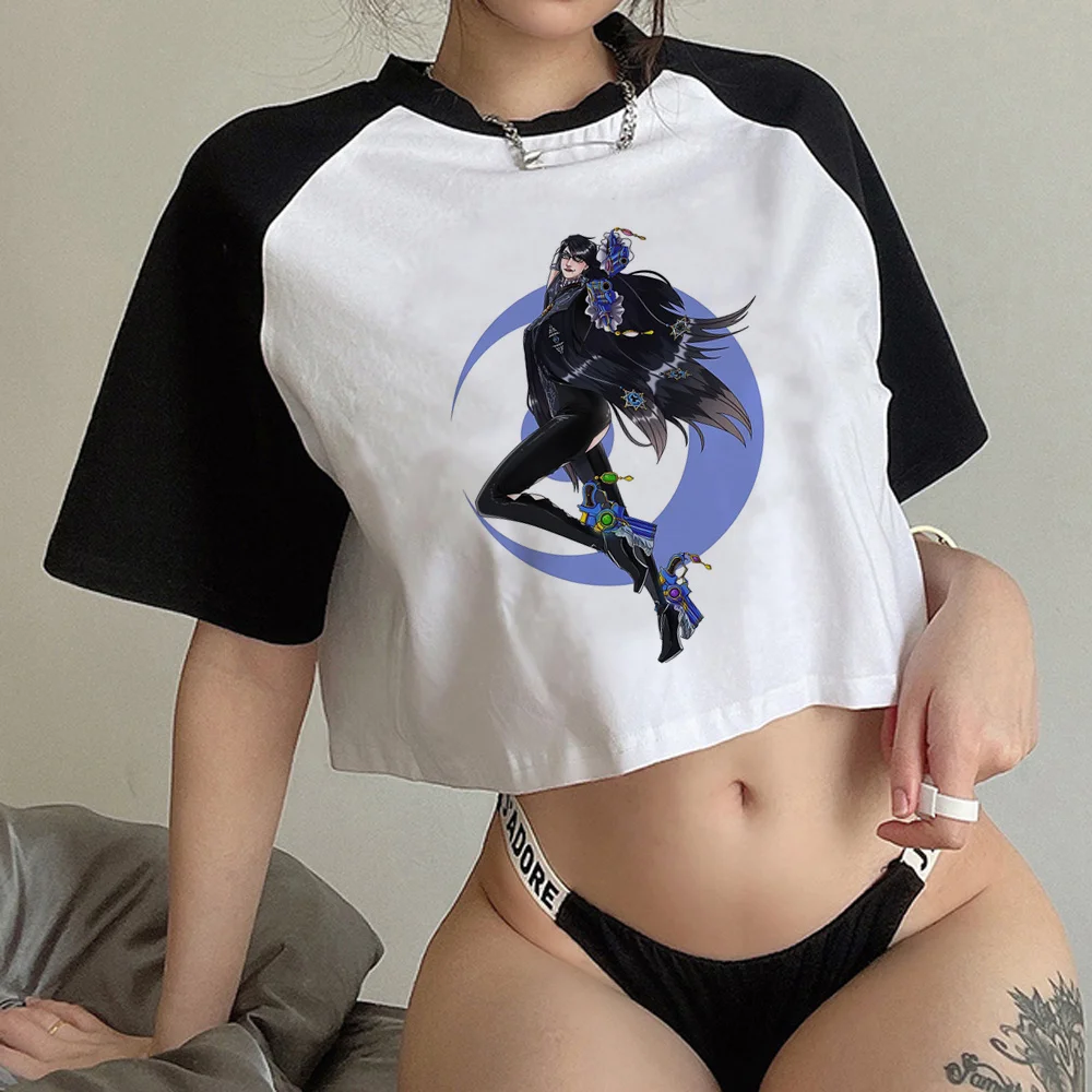 Baionetta Graphic Estetica Crop Top Femminile Moda Coreana Anni '90 Kawai Gothic T-Shirt