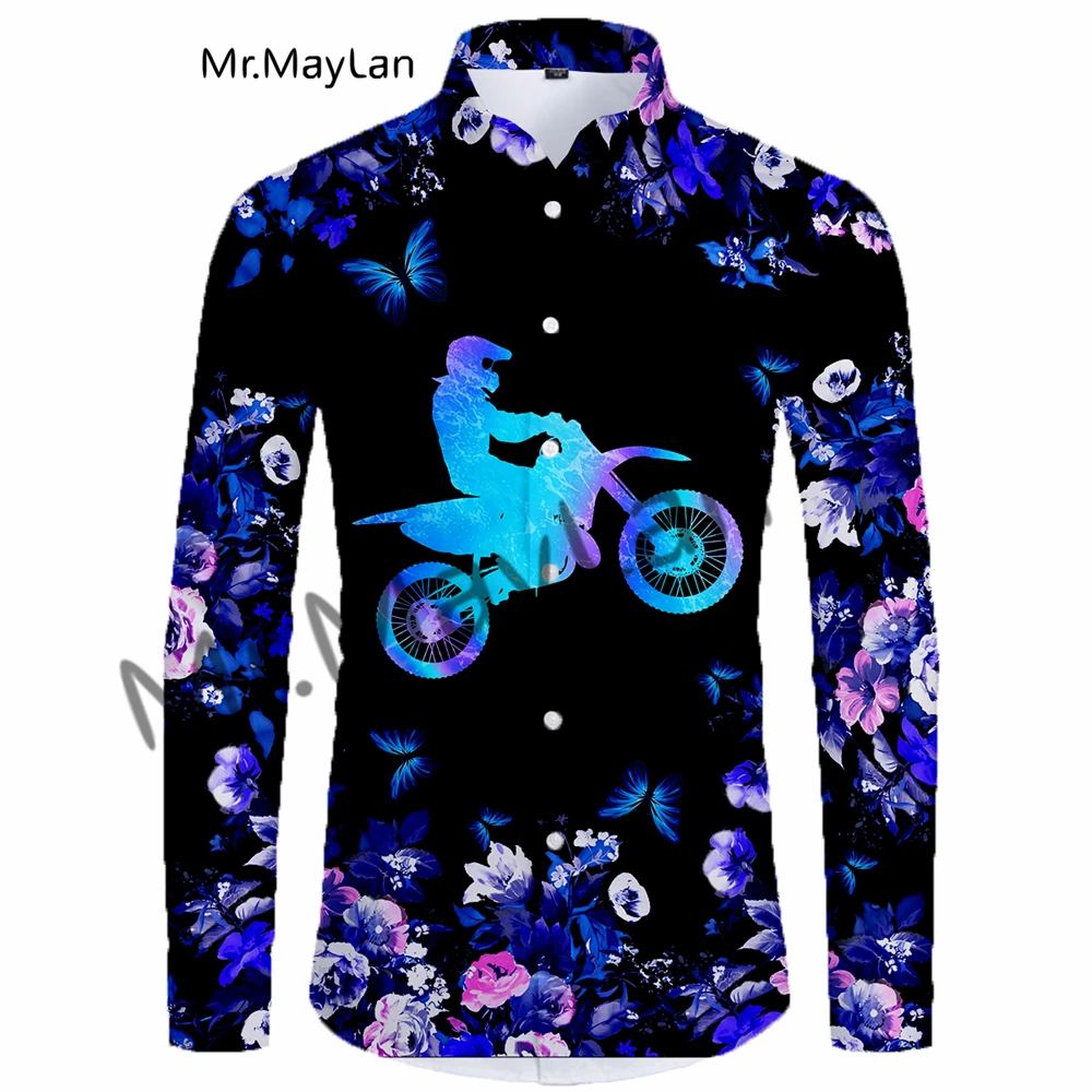 

Colorful Biker Gangs Cool Men/Women Chemise Hombre 3D Print Unisex Leisure Hawaii Blouse Fashion Streetwear Long Sleeve Shirt-60