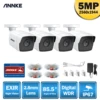 ANNKE 4PCS Ultra HD 5MP CCTV TVI Camera Outdoor Waterproof Bullet Security Surveillance System EXIR Night Vision Email Alert Kit 1