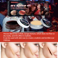 Eelhoe Halloween Skin Wax Plasma Makeup Set Scar Makeup Horror Atmosphere Party Make Up Props Cosplay Makeup Face Painting Kit 1