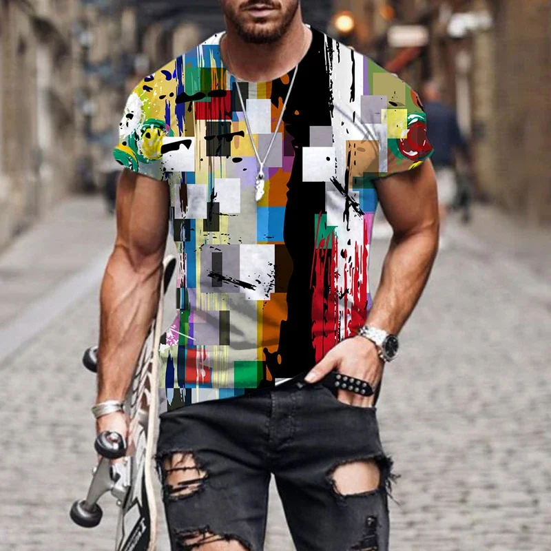 

Футболка мужская оверсайз с 3D рисунком в стиле хип-хоп