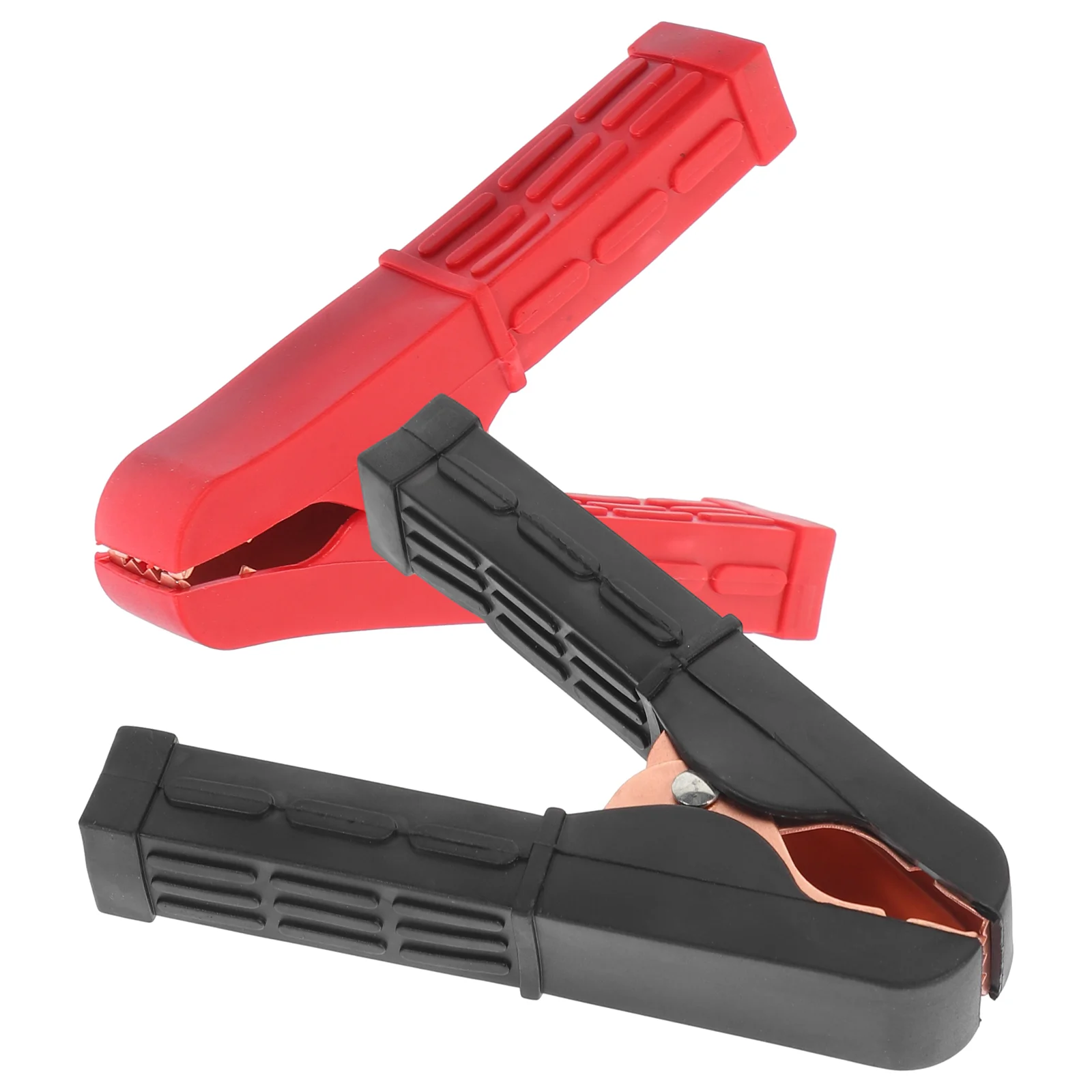 Charging Clamps 2pcs Copper Plated Car Truck Alligator Clips Electrical Test Clamp Jumper Cable Clamps Insulated Wiring