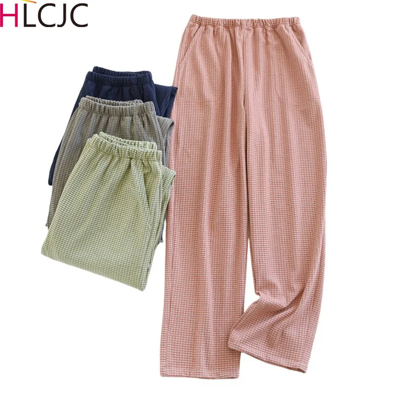 

Новинка 2023, пижамные штаны, женские осенне-зимние брюки, теплые штаны для пар, утепленные Свободные теплые штаны для сна, мужские домашние штаны