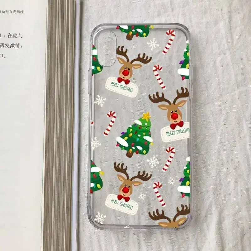 Festive New Year Santa & Reindeer Merry Christmas Phone Case Cover