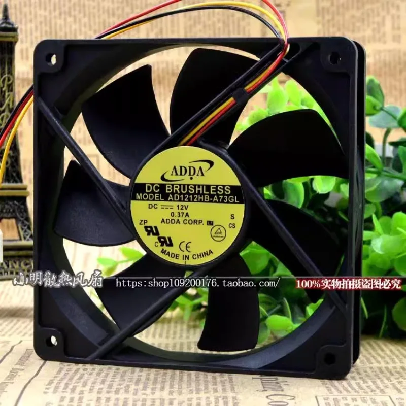 

Original CPU Fan for ADDA AD1212HB-A73GL 12V 0.37A 12CM 12025 Chassis Power Supply Cooling Fan 120X120X25mm