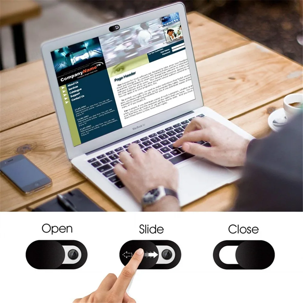 Privacy Shield Webcam Cover - Anti-Peeping Protector with Shutter Slider for Laptops and Mobile Devices